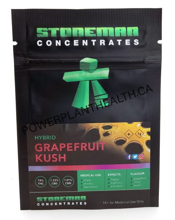 Stoneman Concentrates Shatter Grapefruit Kush Hybrid - Power Plant Health