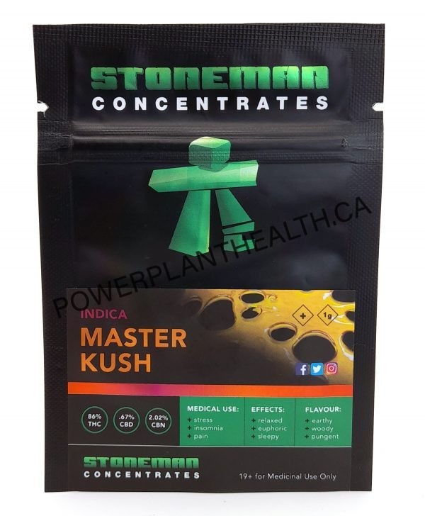 Stoneman Concentrates Shatter Master Kush Indica - Power Plant Health