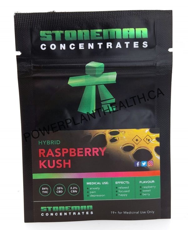 Stoneman Concentrates Shatter Raspberry Kush Hybrid - Power Plant Health
