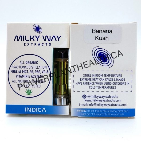 Milky Way Extracts 1g Distillate Cartridges Indica Banana Kush 1 - Power Plant Health