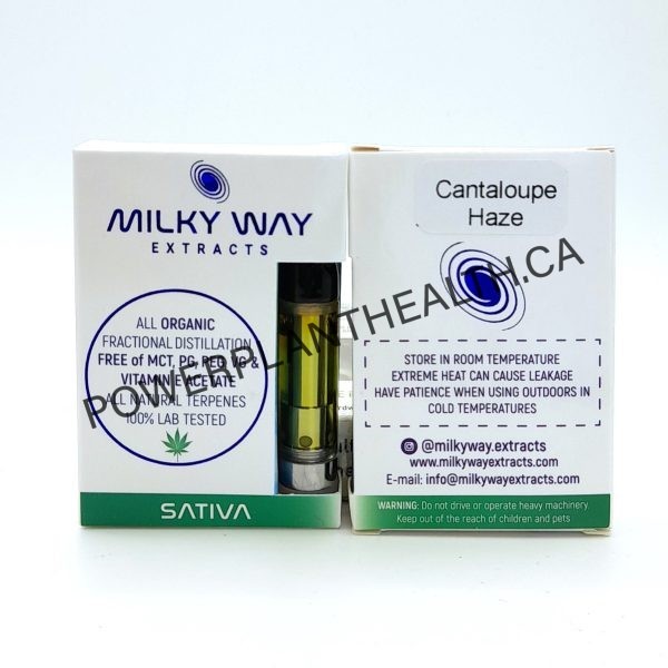 Milky Way Extracts 1g Distillate Cartridges Sativa Cantaloupe Haze 1 - Power Plant Health