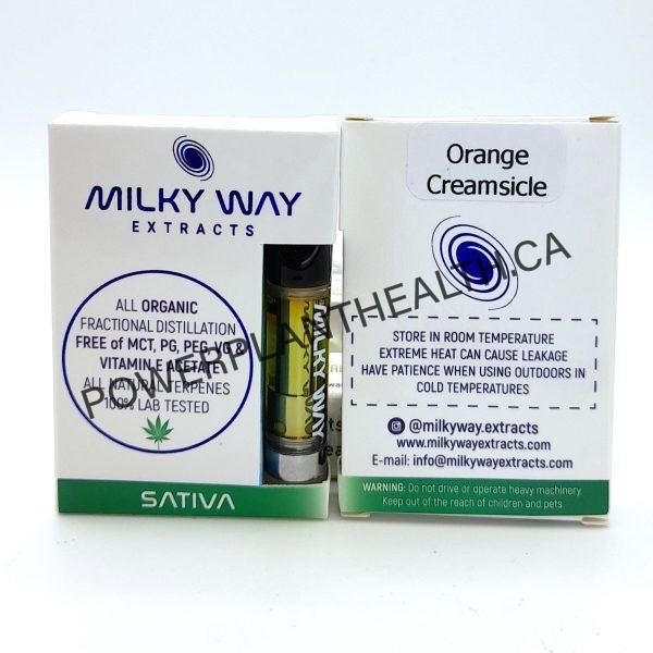 Milky Way Extracts 1g Distillate Cartridges Sativa Orange Creamsicle 1 - Power Plant Health