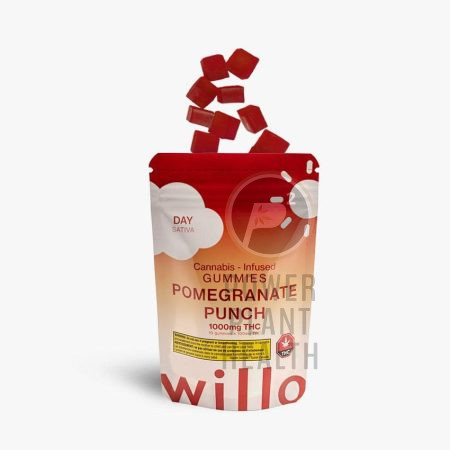 Willo THC Gummy Pomegranate Punch Sativa 1000mg - Power Plant Health